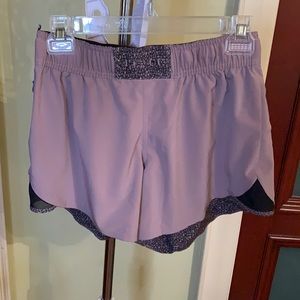 Lululemon pink runners Workout shorts, size 6